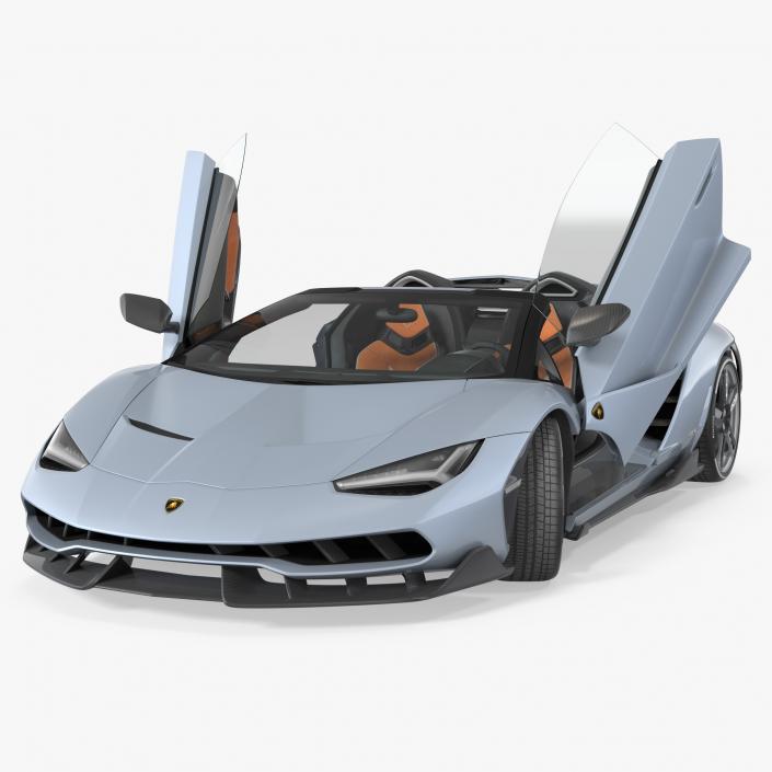 3D Lamborghini Centenario Roadster 2017 Rigged model