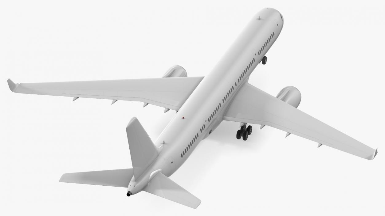 Narrow-Body Jet Airliner Blank Livery Rigged 3D model