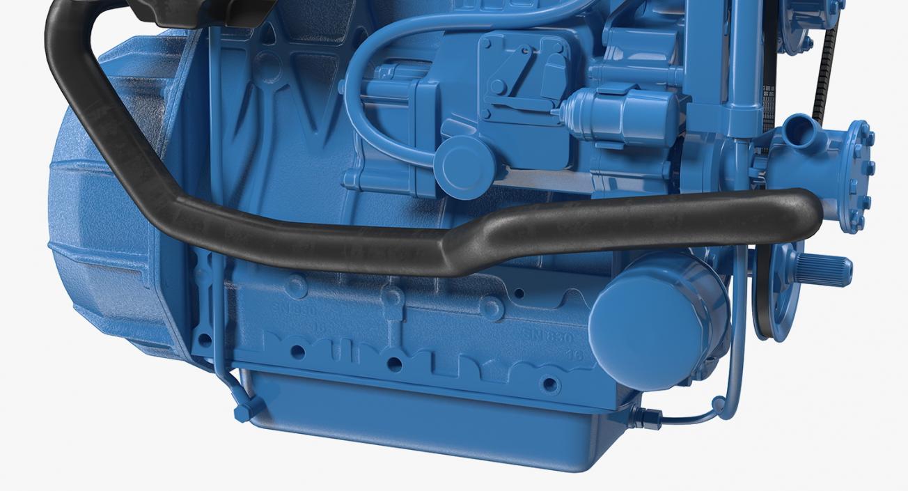 Nanni Diesel 4 Cylinder Marine Engine 3D