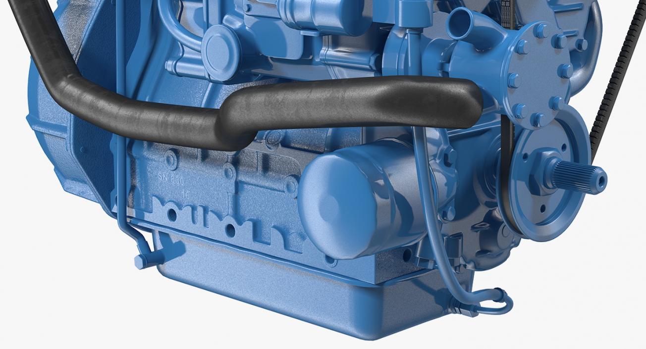 Nanni Diesel 4 Cylinder Marine Engine 3D