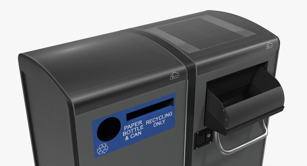 Solar Powered Trash Cans Generic 3D
