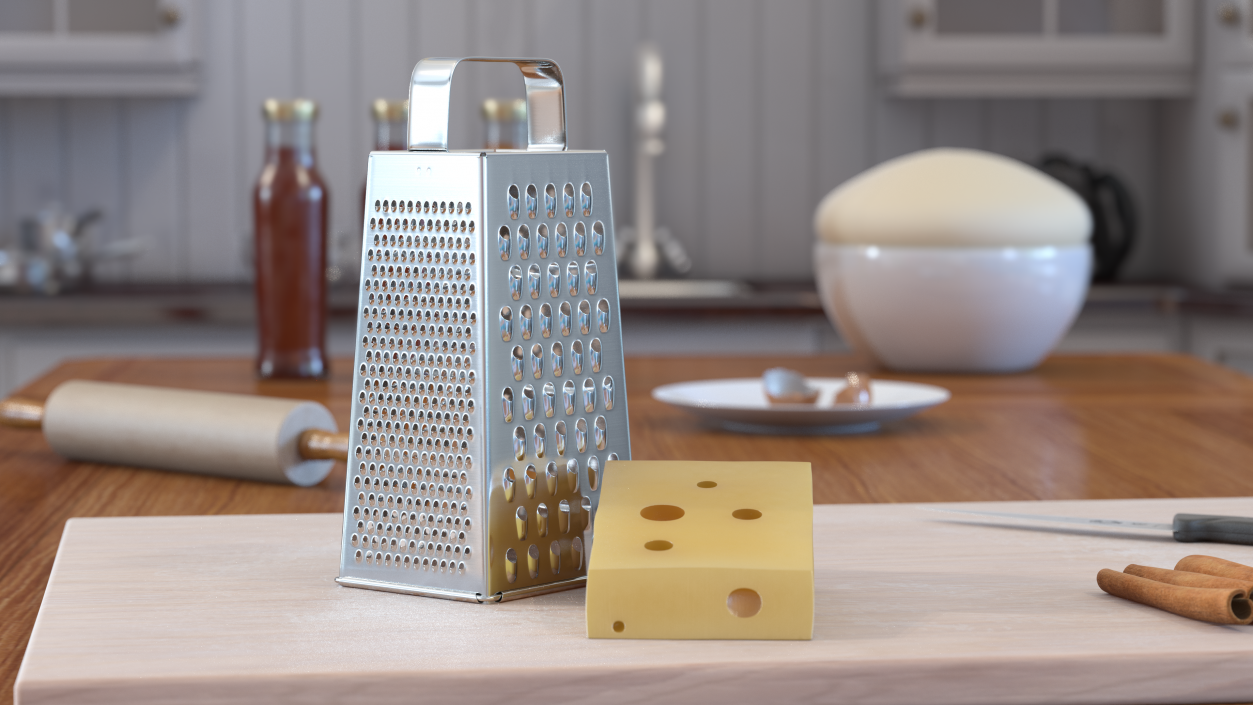 3D Kitchen Grater with Cheese