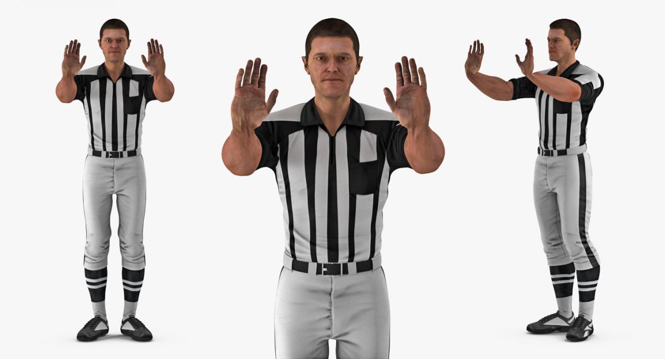 American Football Referee Rigged 3D