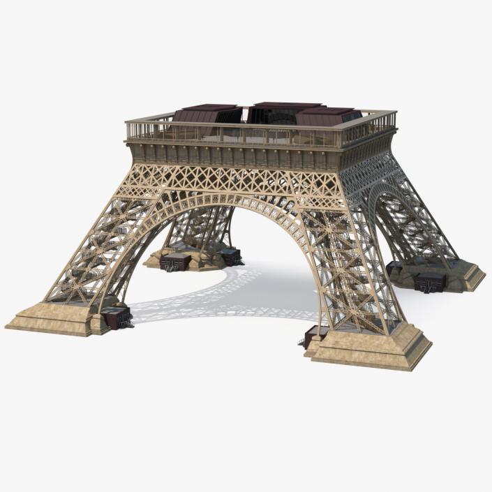 3D model Eiffel Tower Pillars