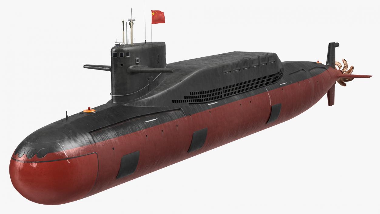 3D Jin Class Ballistic Missile Submarine Type 094 Rigged model