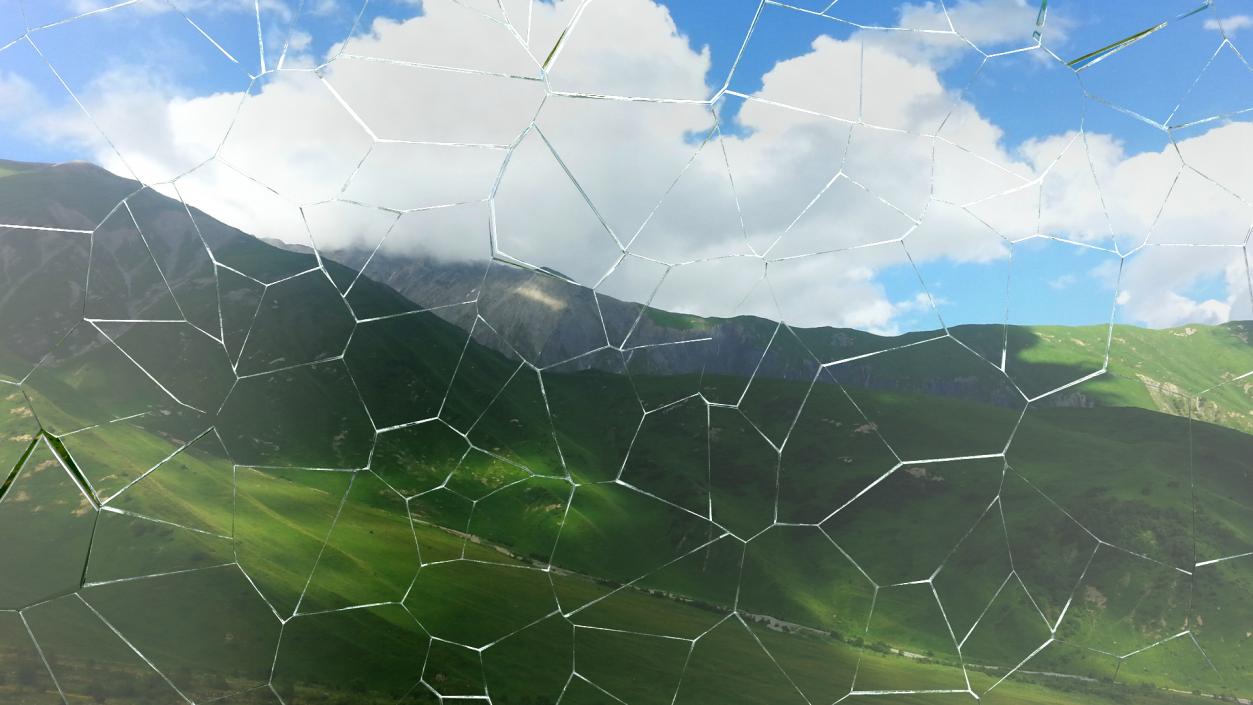 Broken Glass Window 3D model