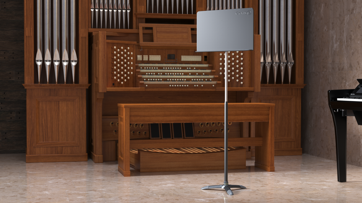 Heavy Duty Music Stand 3D