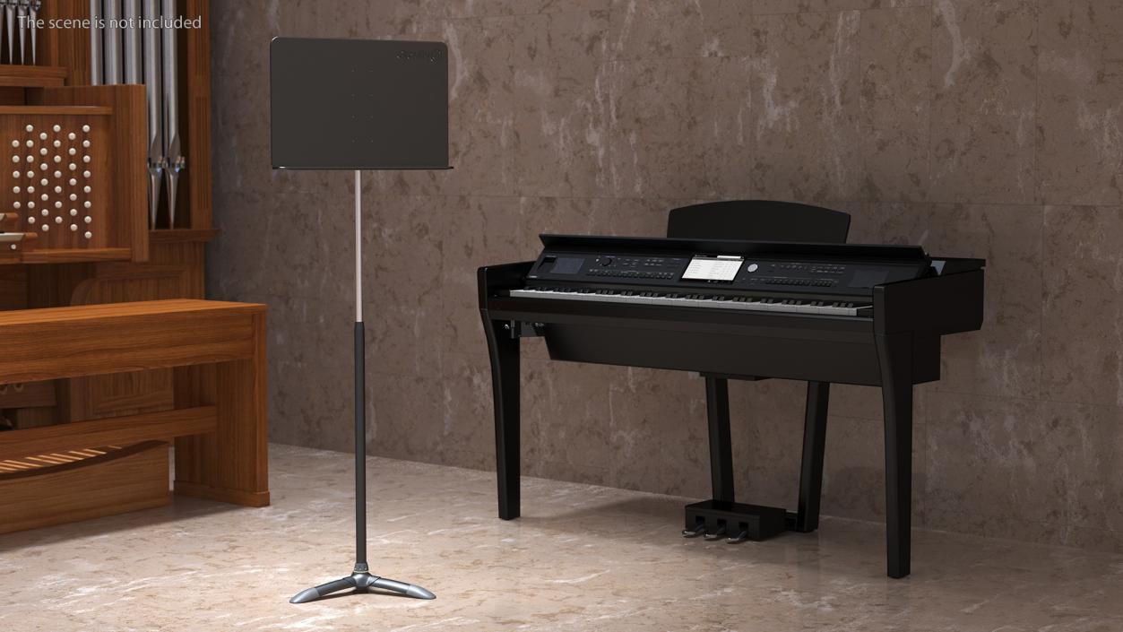 Heavy Duty Music Stand 3D