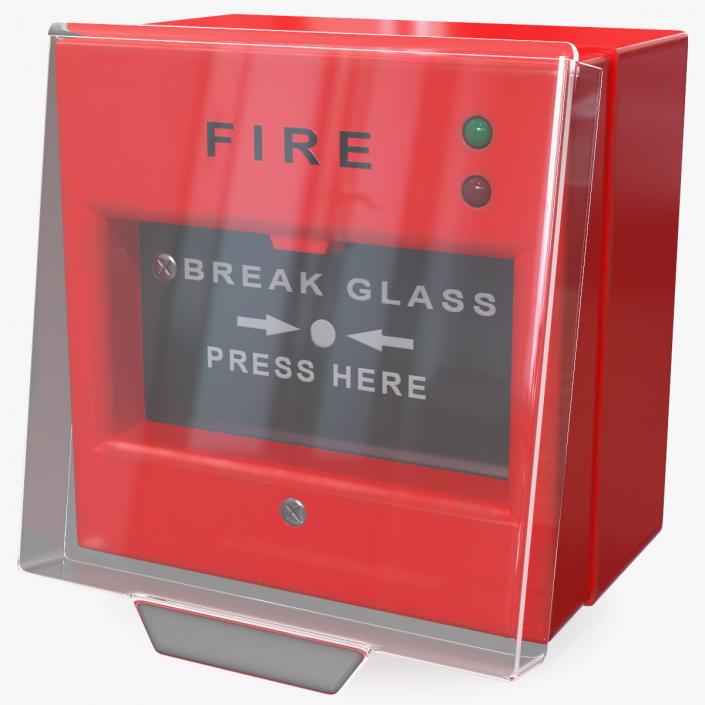 3D Manual Call Point Fire Alarm model