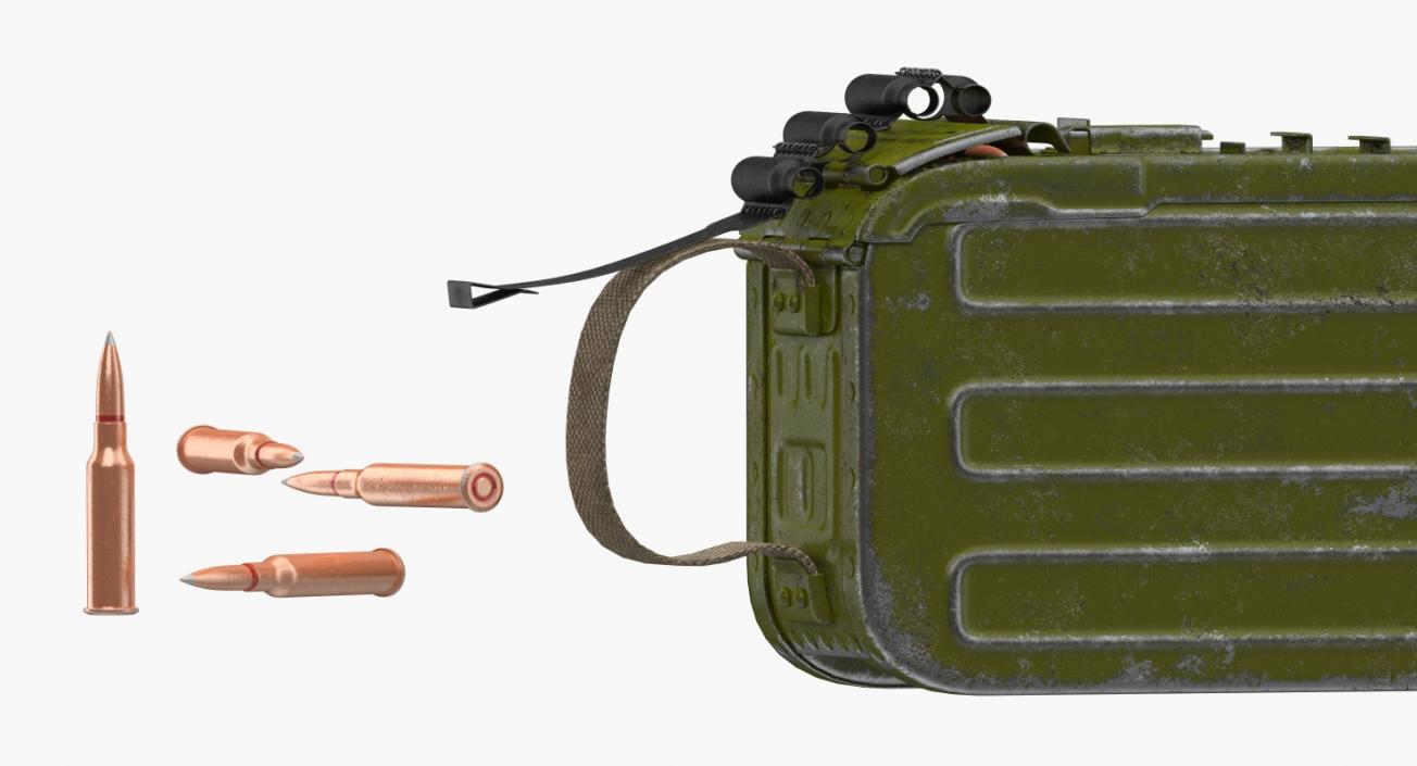 3D Machine Gun 100 Round Ammunition Box