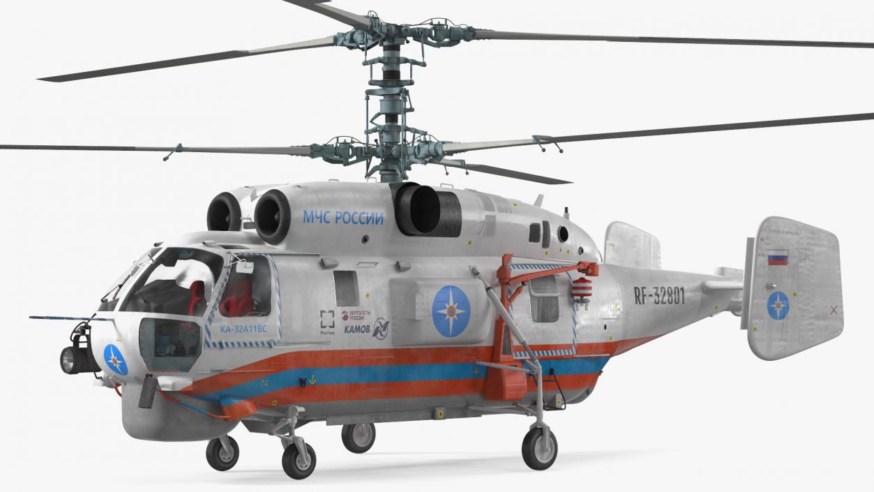 3D Kamov KA32 Russia EMERCOM Helicopter