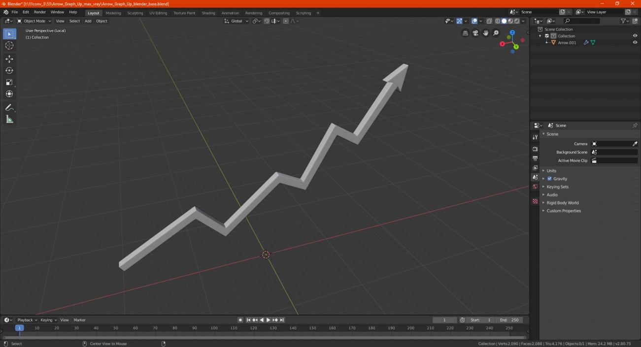 Arrow Graph Up 3D model