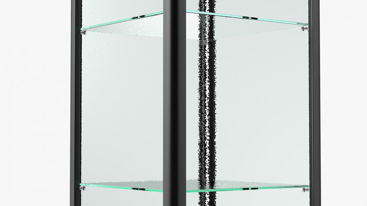 3D Glass Display Case Narrow Black