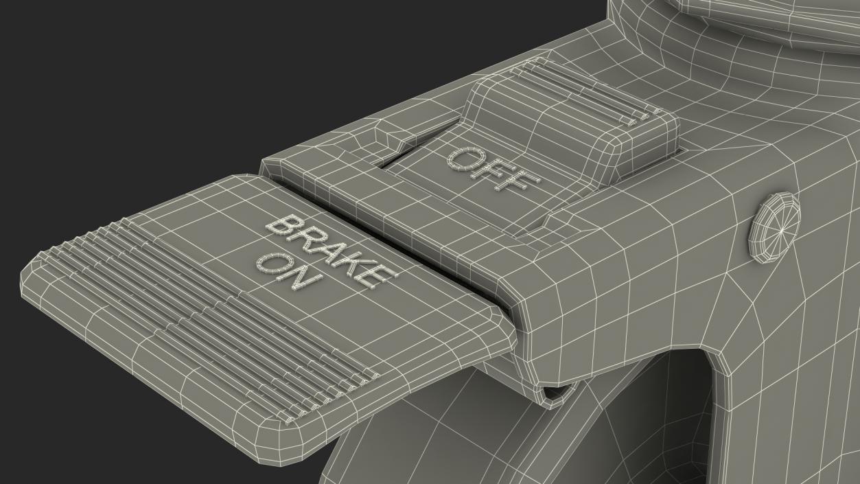 3D Swivel Threaded Stem Caster with Brake model