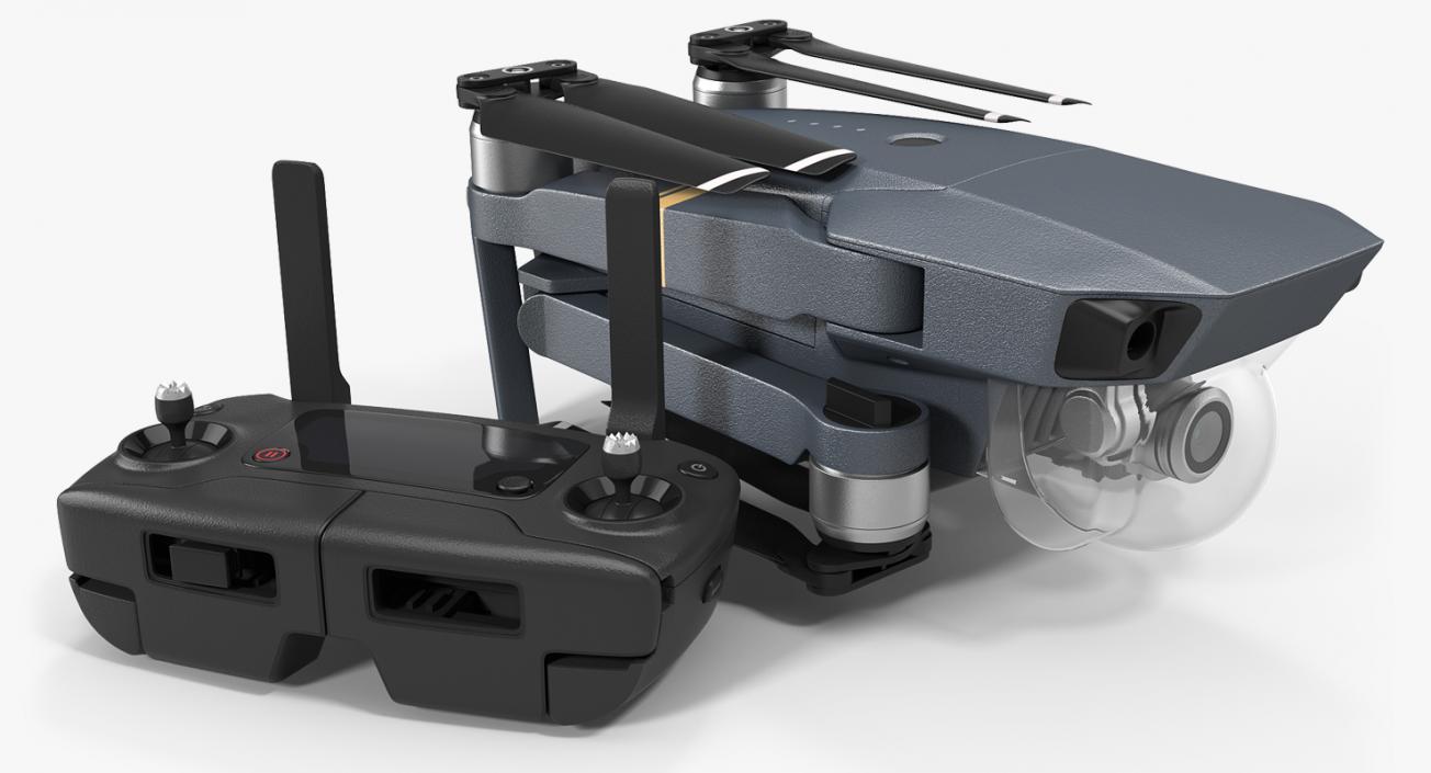3D DJI Mavic Pro Quadcopter Folded