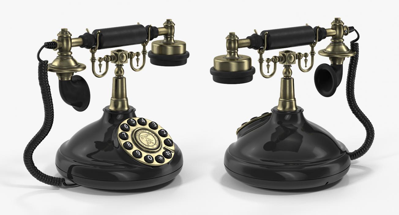 3D model Vintage Antique Telephone