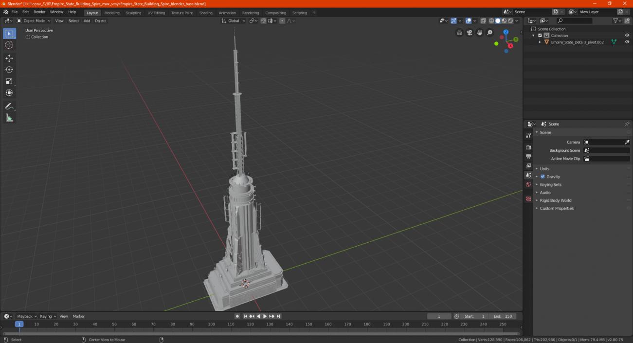 Empire State Building Spire 3D