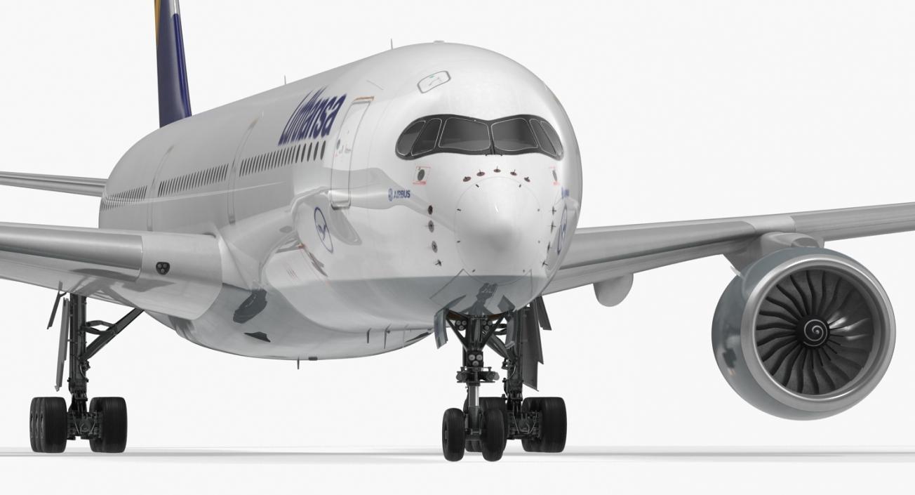 3D Airbus A350-1000 Lufthansa
