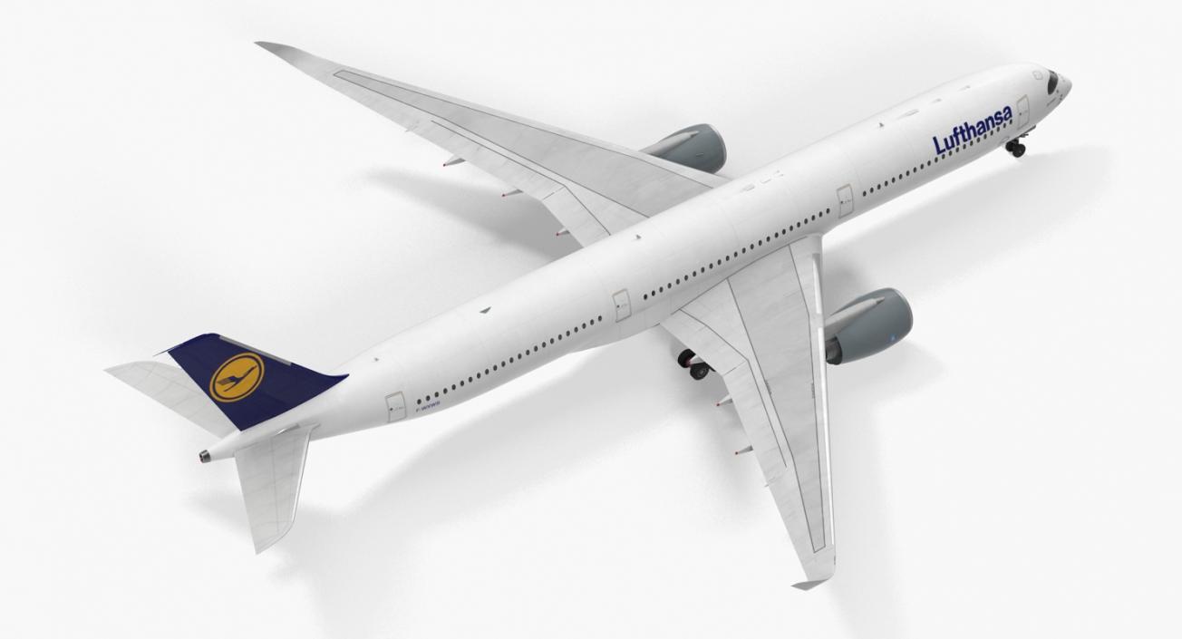 3D Airbus A350-1000 Lufthansa