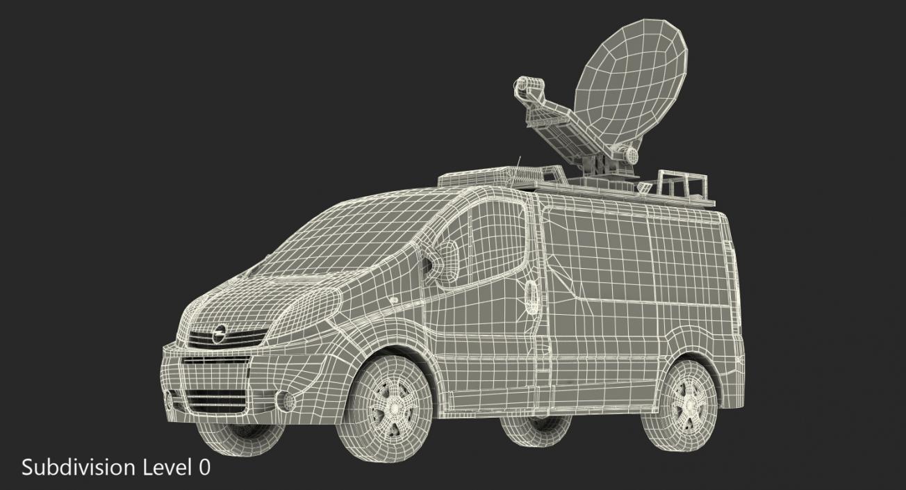 3D Opel Tv News Van