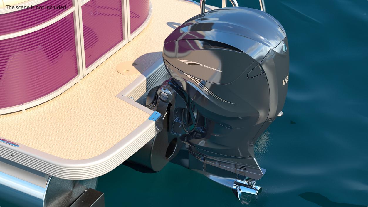 V8 Outboard Boat Motor 3D