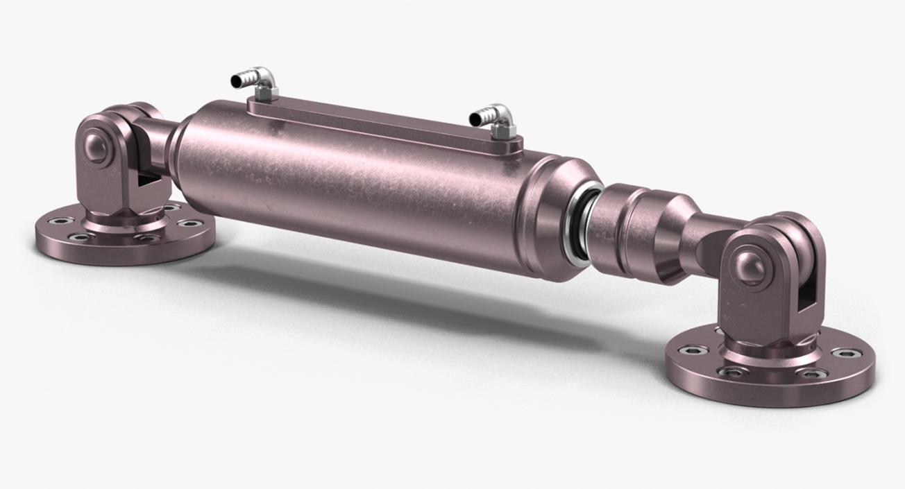 Anodized Hydraulic Cylinder 4 3D model