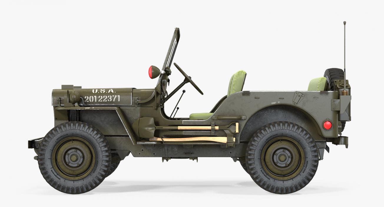 3D Jeep Willys 1944 Ambulance