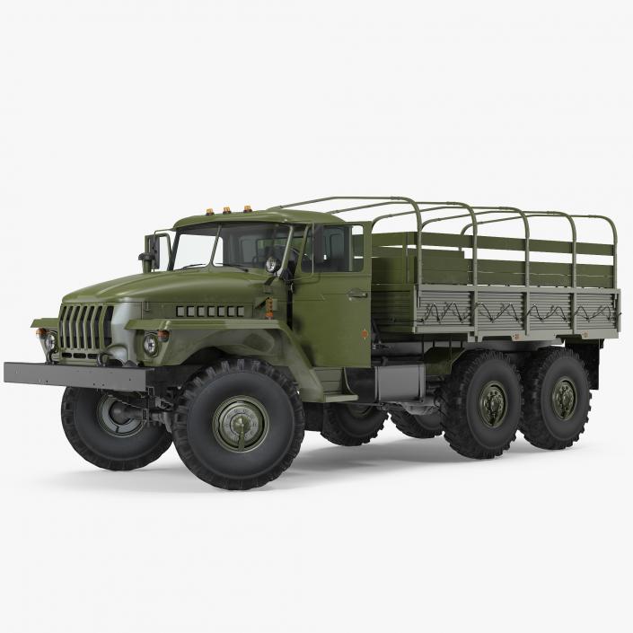 URAL 4320 Truck 6x6 Vehicle Rigged 3D model