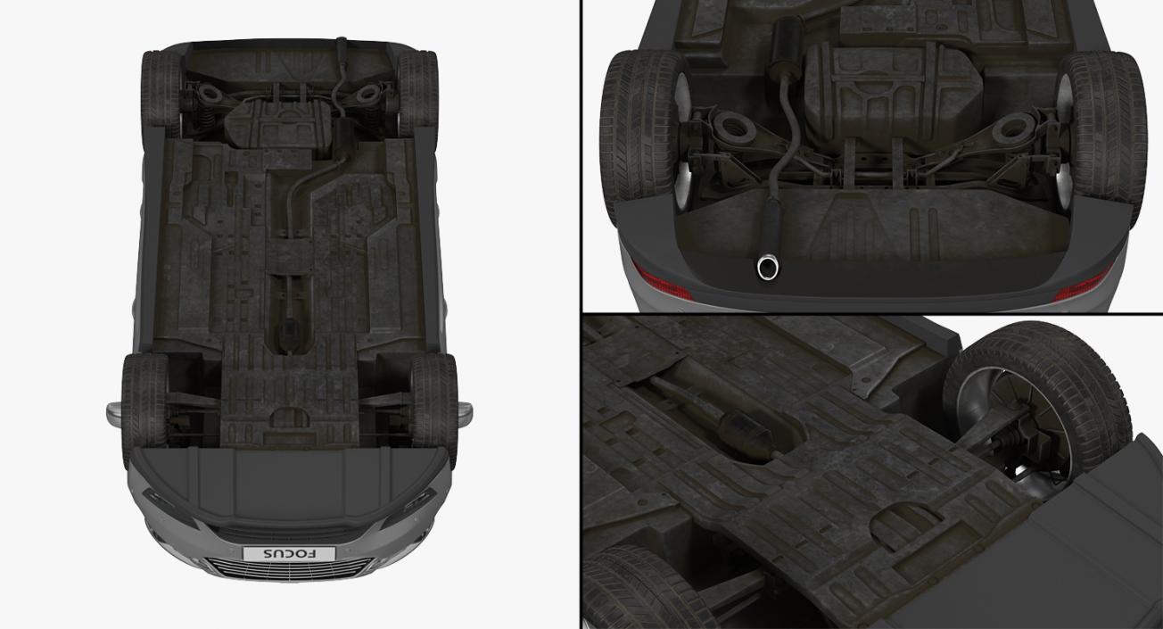 3D Ford Focus Hatchback 2015 Simple Interior