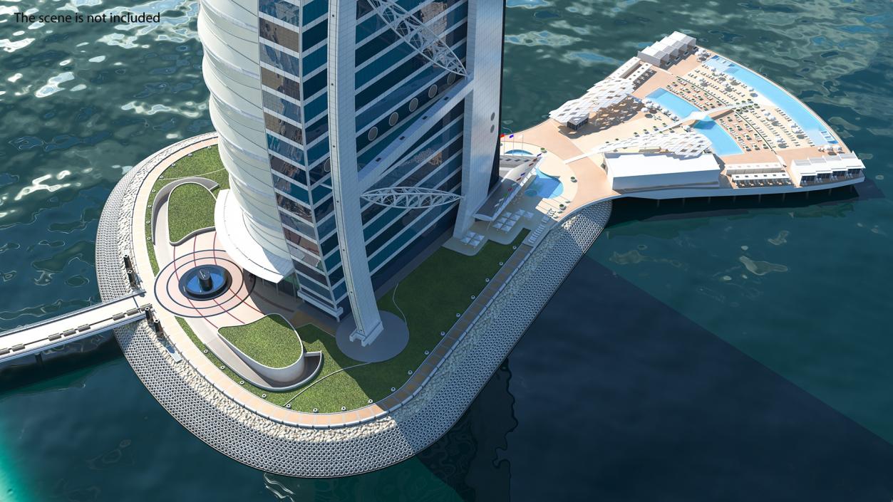 3D model Burj Al Arab Luxury Hotel