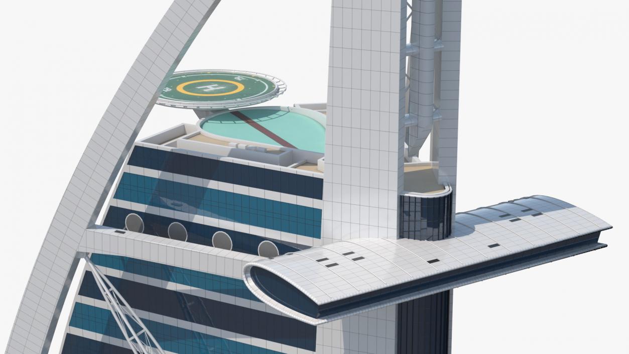3D model Burj Al Arab Luxury Hotel