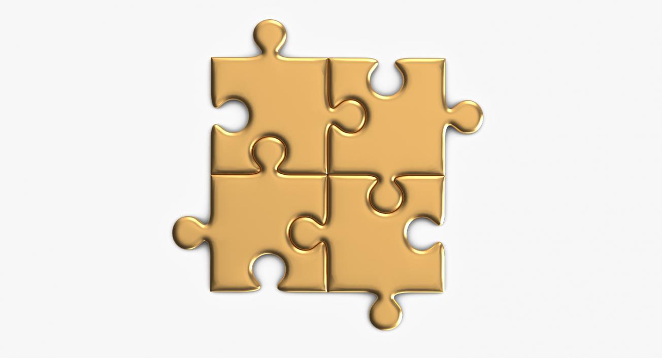 3D Golden Puzzle model