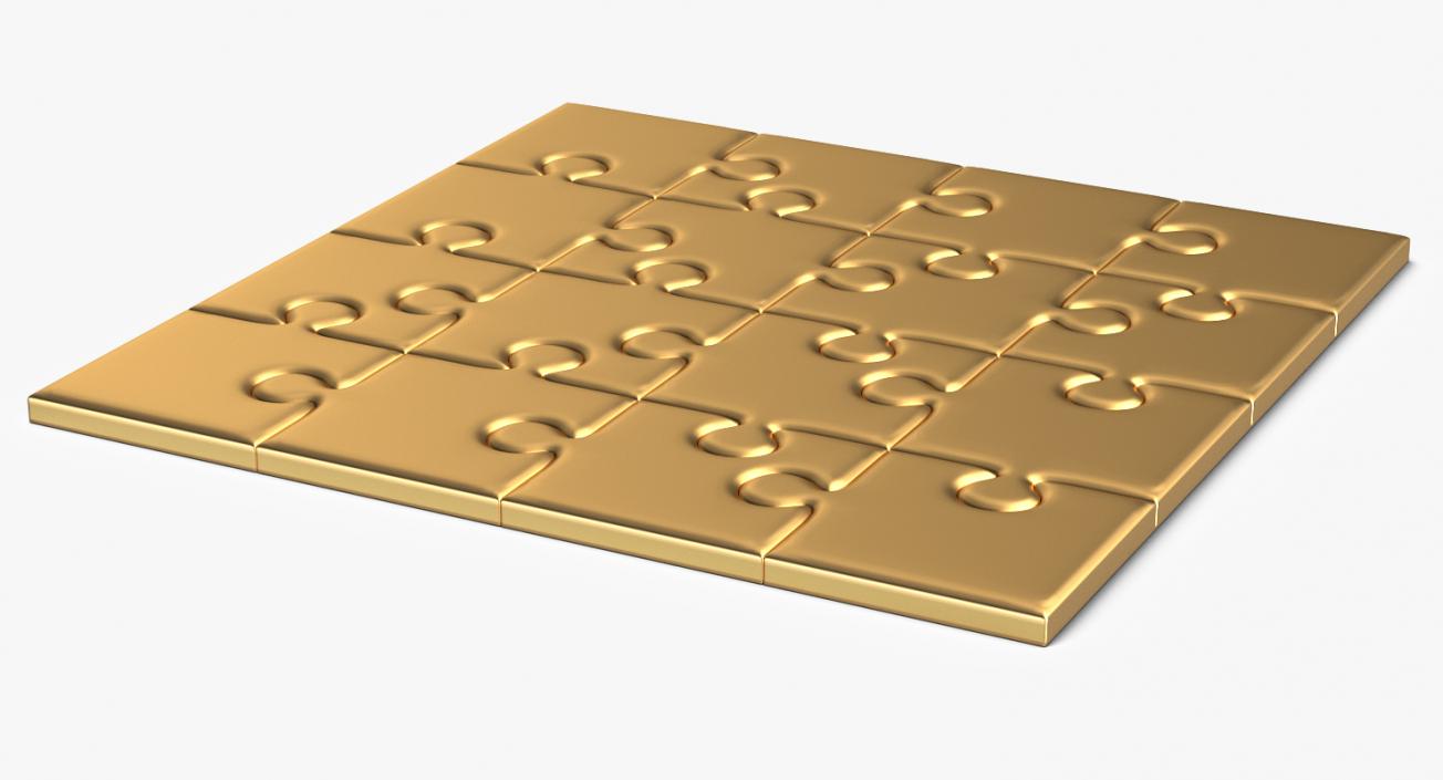 3D Golden Puzzle model