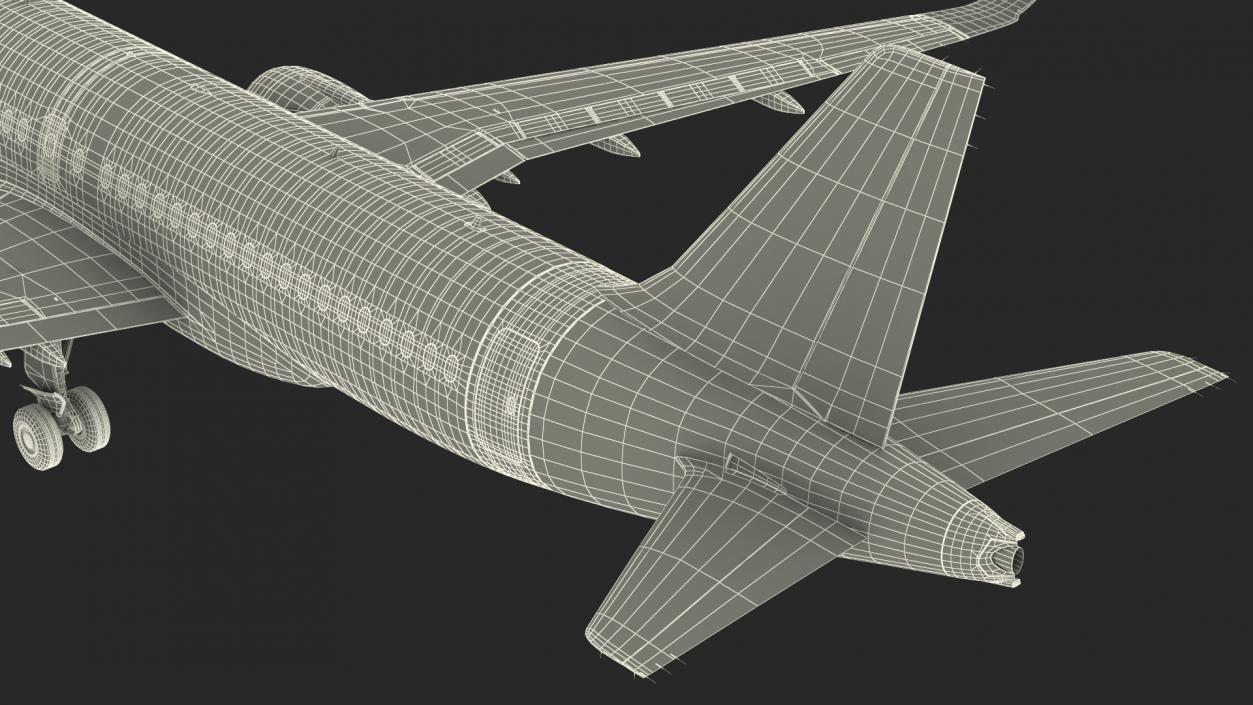 Airbus A220 100 Delta Simple Interior 3D