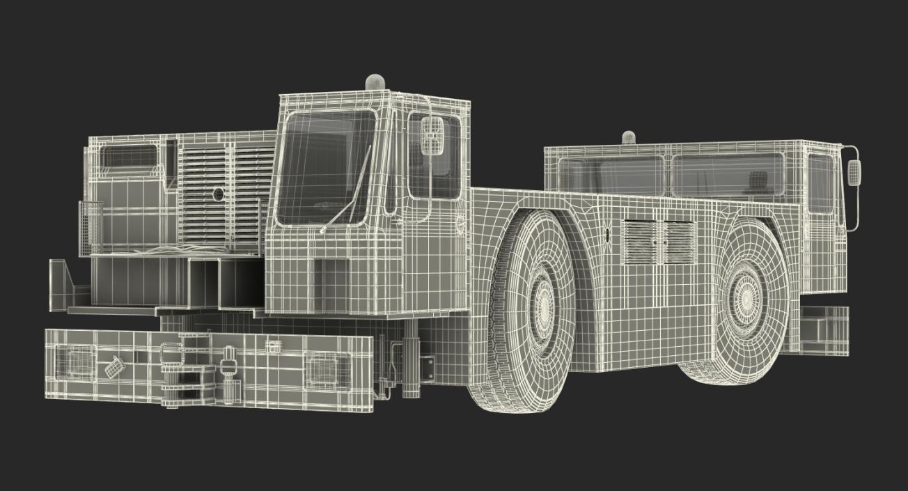 Heavy Aircraft Tractor Rigged 3D model