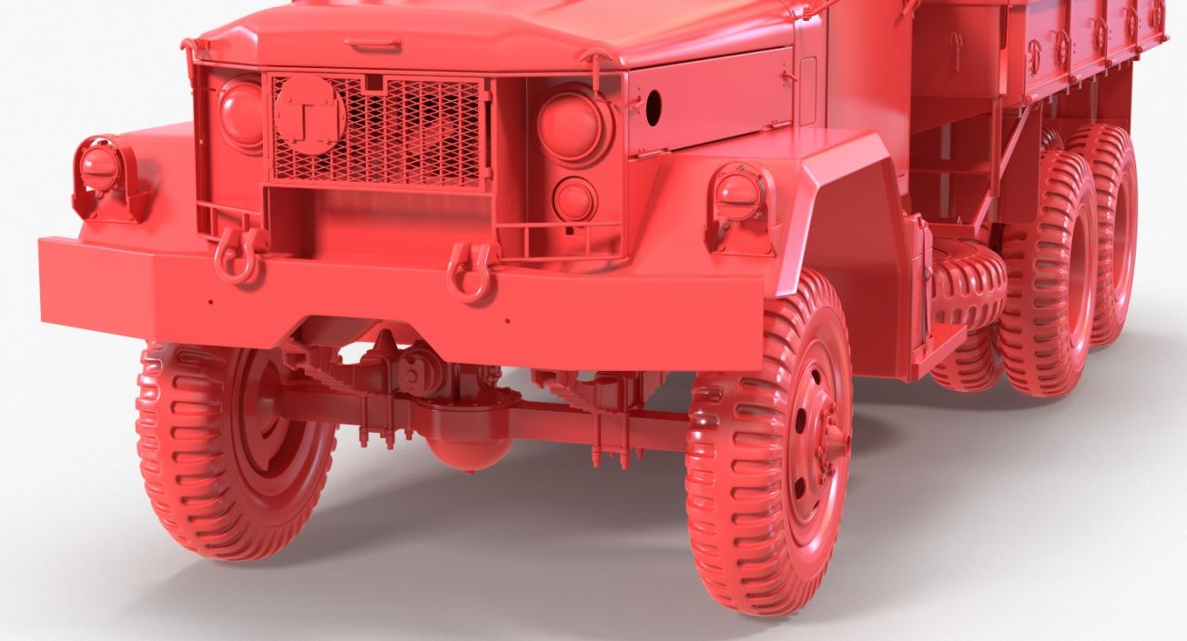 Cargo Truck M35 Desert Rigged 3D model
