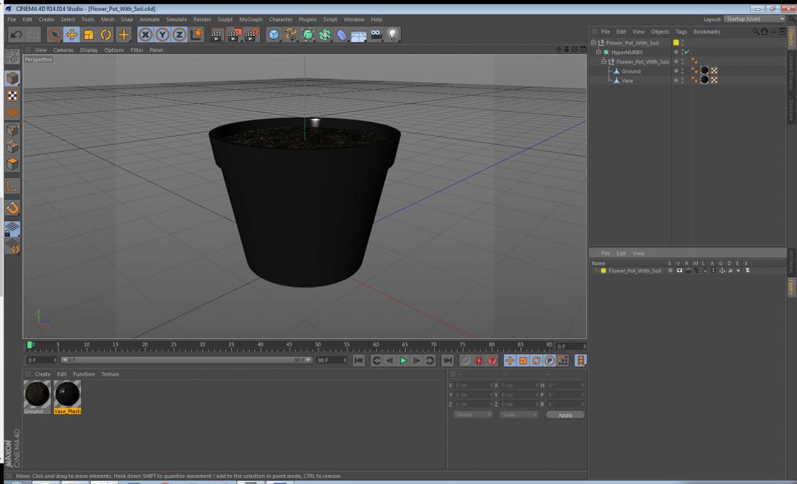 3D model Flower Pot With Soil