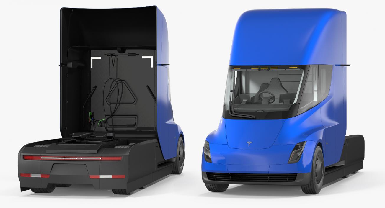 3D Tesla Semi Truck Rigged model