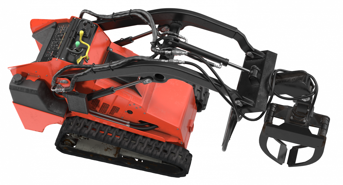 3D model Mini Skid Steer with Grapple Rigged
