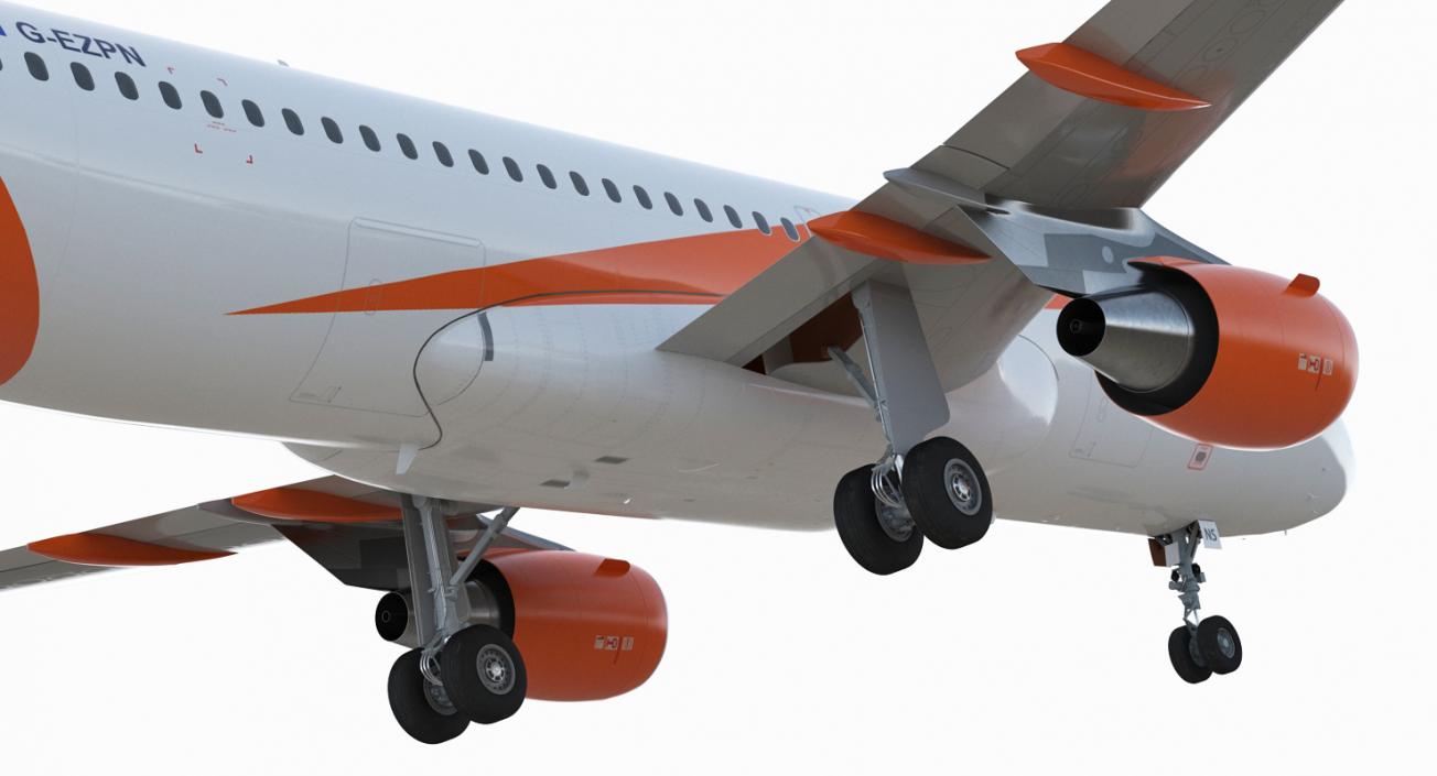 Airbus A320 EasyJet Airline Rigged 3D model