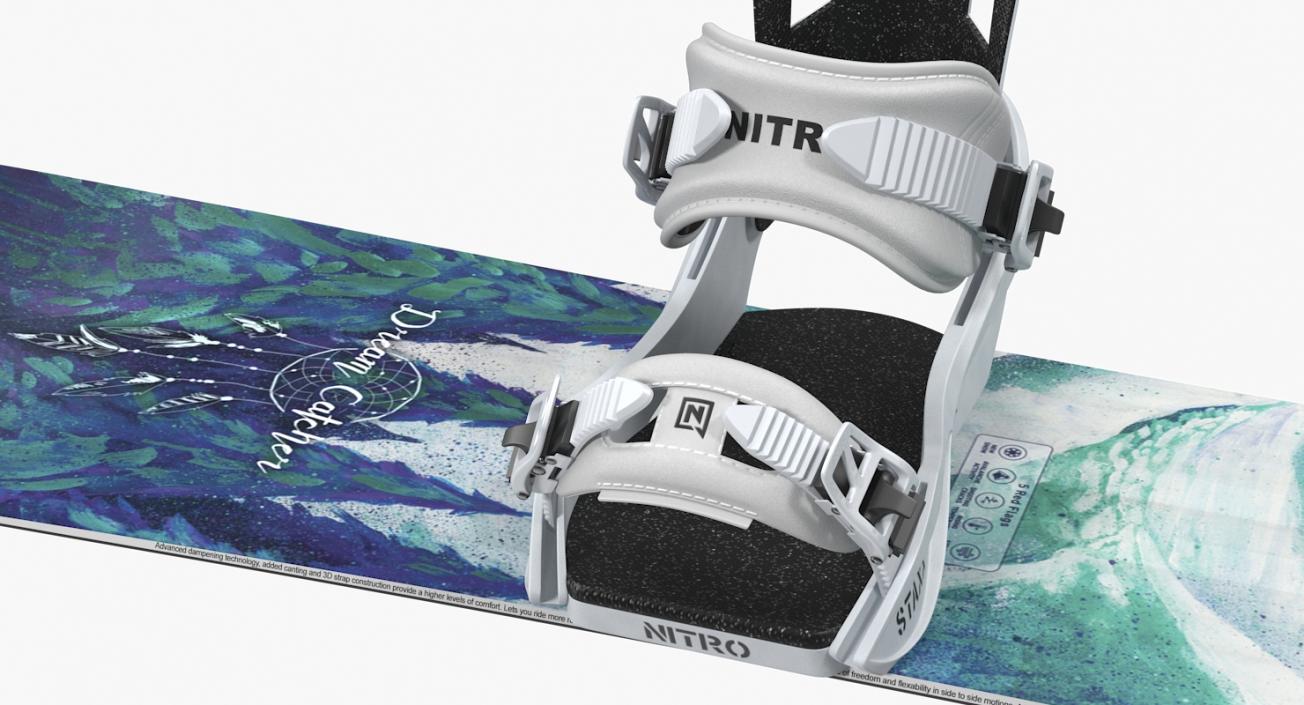 3D model Snowboard Jones with Staxx Bindings