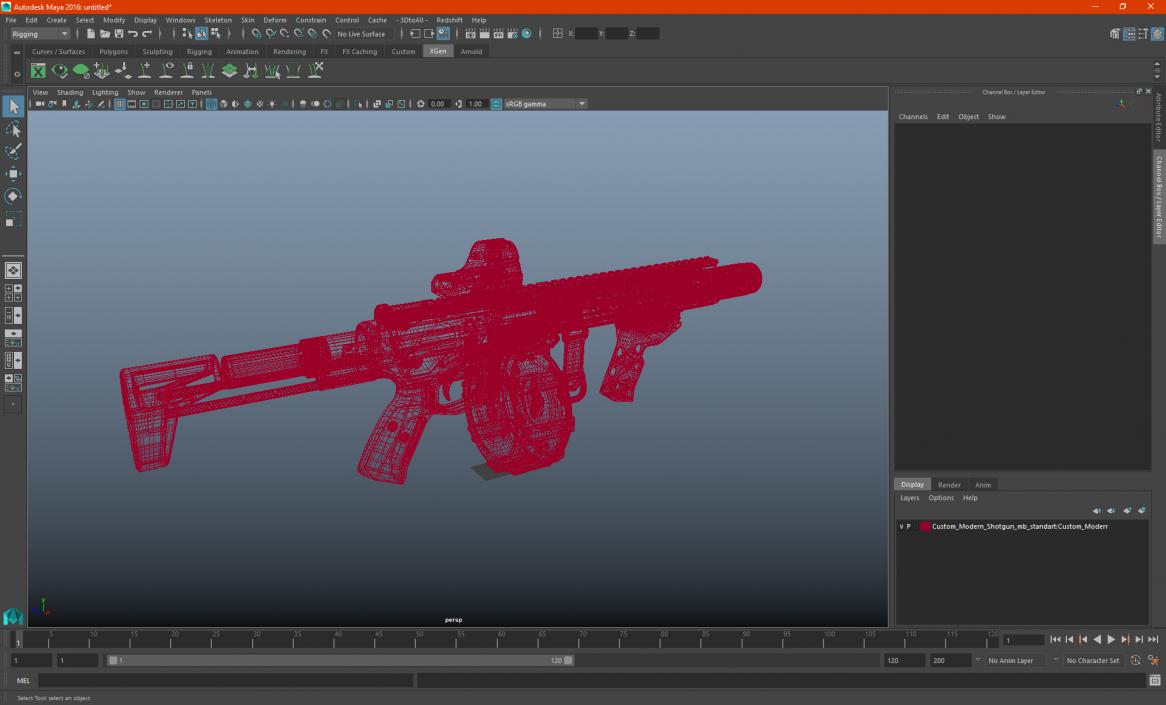 3D Custom Modern Shotgun