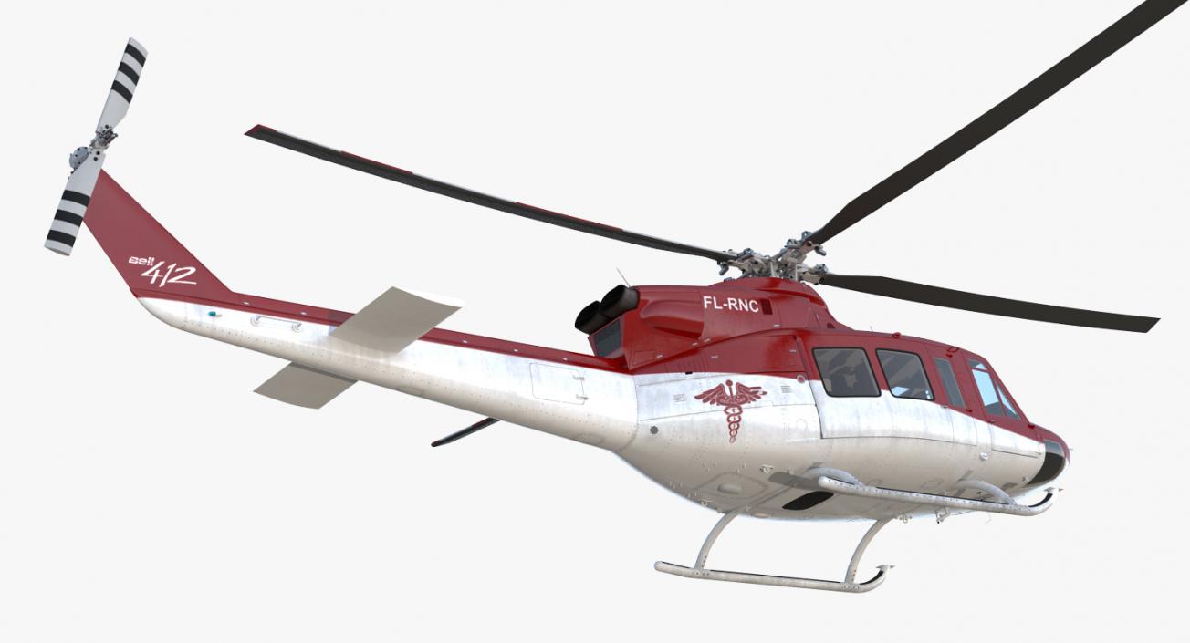 Bell 412 Medical Helicopter 3D