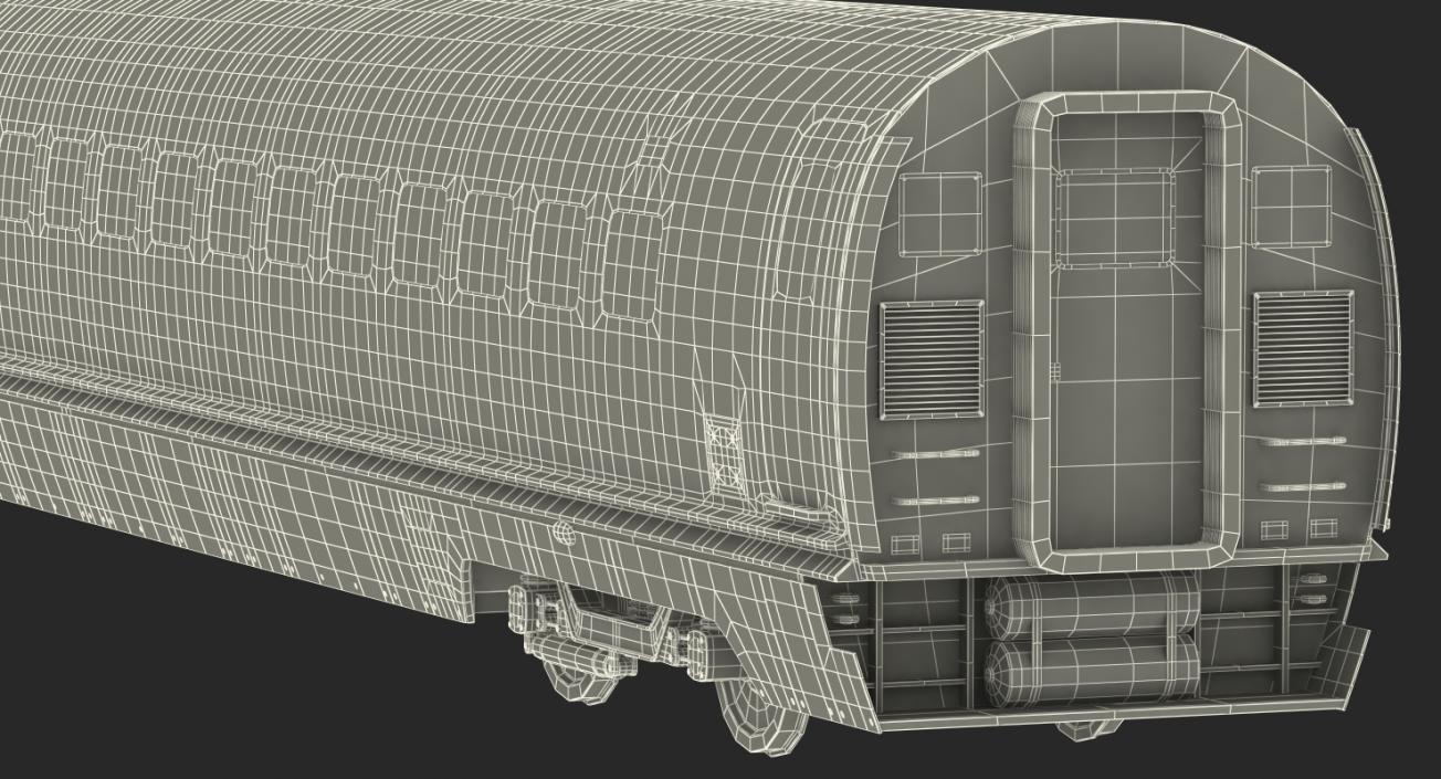 High Speed Train Passenger Wagon 3D