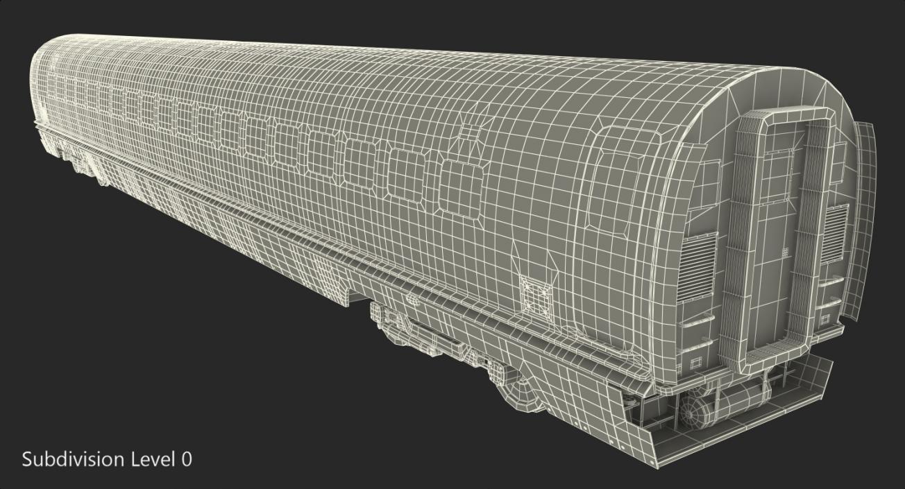 High Speed Train Passenger Wagon 3D