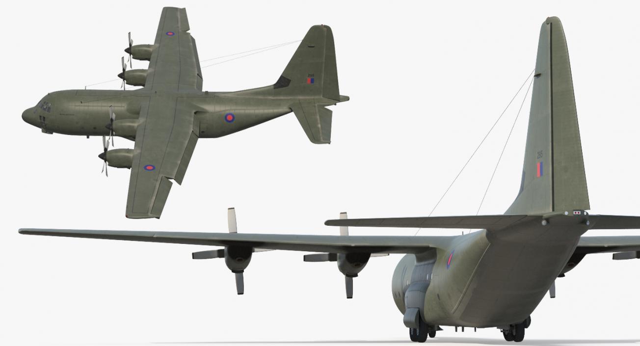 3D Lockheed Martin Hercules C130K Royal Air Force