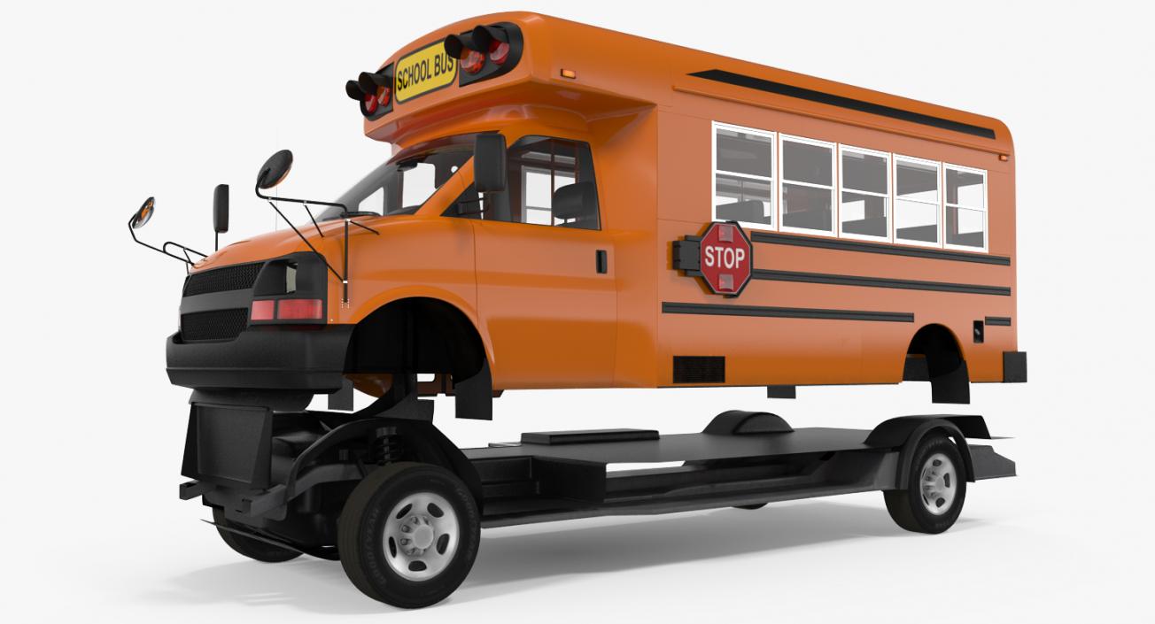 3D Small School Bus