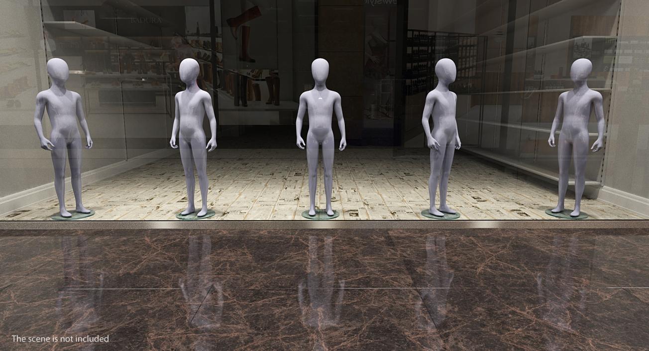 Child Mannequin Standing Pose 3D model