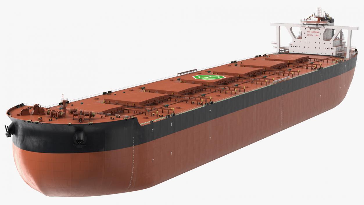 Bulk Carrier Ship Dirty Empty 3D model