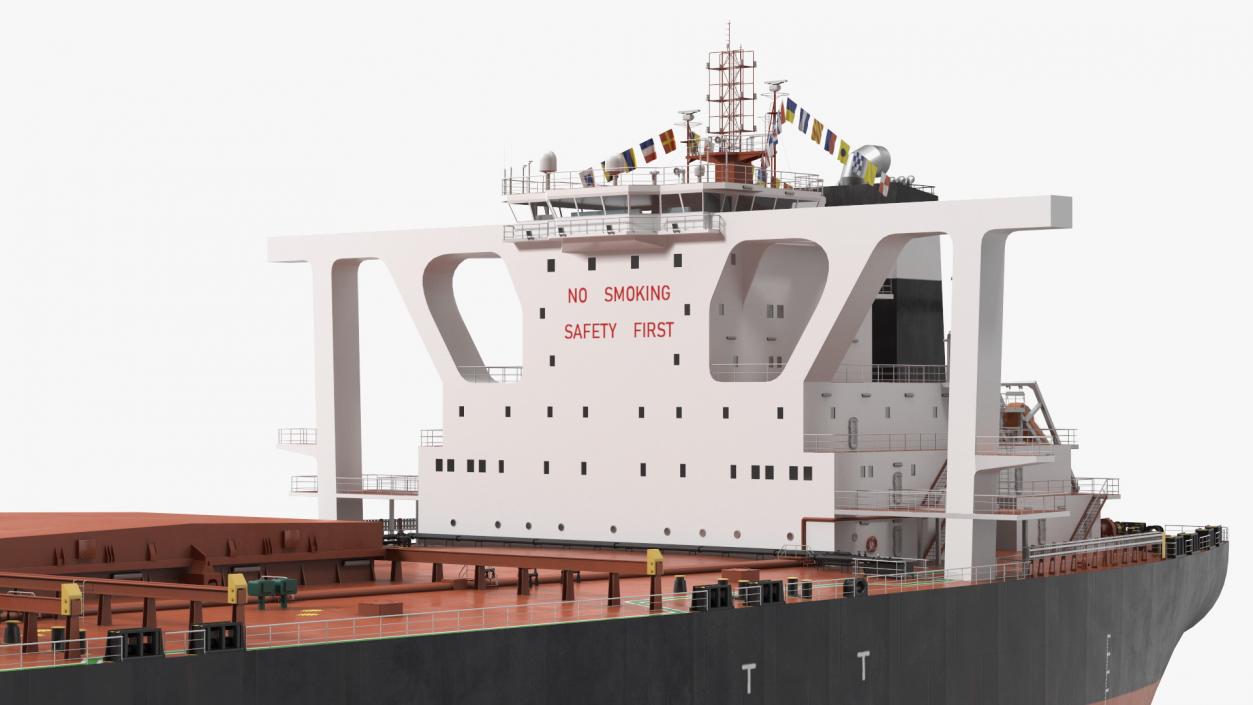Bulk Carrier Ship Dirty Empty 3D model